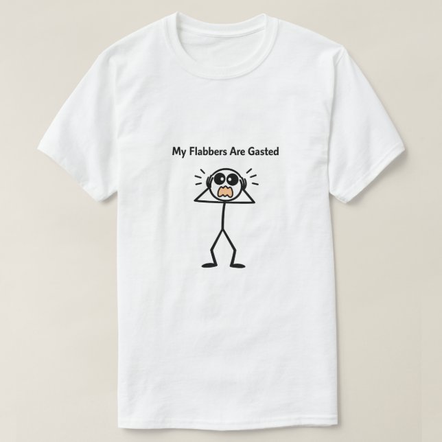 Camiseta Mis Flabbers Están Gasted (1) Masculino (Diseño del anverso)