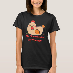 Camiseta Mis Gallinas Son Mi Terapia Amante Divertido De Po