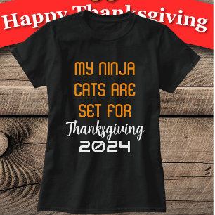Camiseta Mis Gatos Ninja Están Preparados Para La Personali