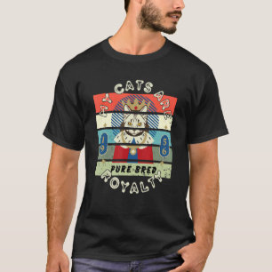 Camiseta Mis gatos son de raza pura realeza gráfico gato