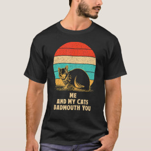 Camiseta Mis Gatos Te Insultan Humor De Mamá Gata Amigo Del