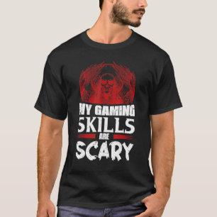 Camiseta Mis Habilidades Para Jugar Son Halloween Temeroso