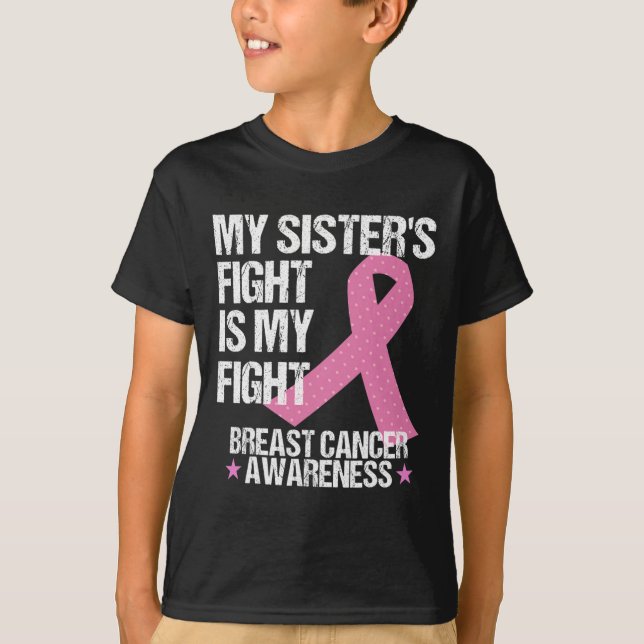 Camiseta Mis Hermanas Luchan Contra El Cáncer De Mama (Anverso)