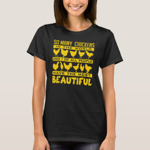 Camiseta Mis Hermosas Gallinas En La Granja Mundial De Poll