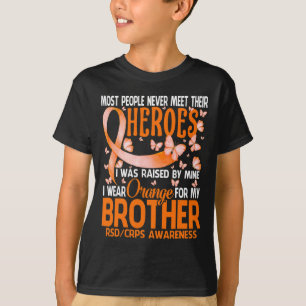 Camiseta Mis Héroes Llevo Naranja Para Mis Hermanos Rsd Crp