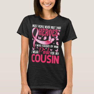 Camiseta Mis Héroes Llevo Pink Para Mi Cáncer De Mama.