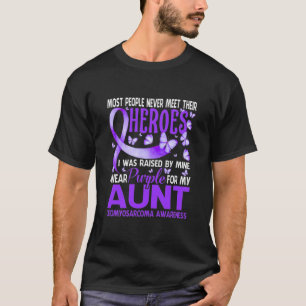 Camiseta Mis Héroes Llevo Púrpura Por Mi Tía LEIOMYOSARCOMA
