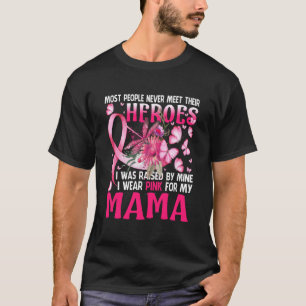 Camiseta Mis Héroes Que Uso Rosado Por Mi Mama Dragonfly Ma