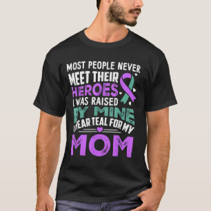 Camiseta Mis héroes uso morado por mi mamá conciencia de He