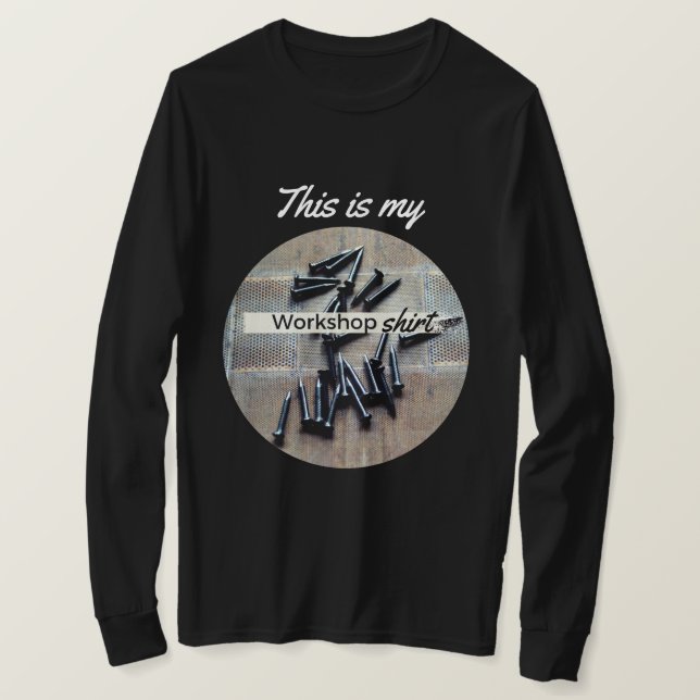 Camiseta Mis herramientas de cueva de garaje de taller (Anverso del diseño)