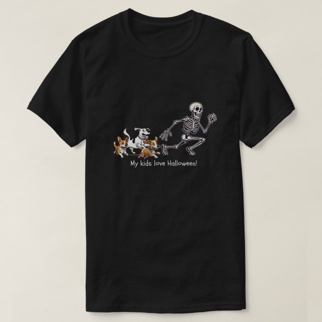 Camiseta Mis hijos adoran Halloween (Diseño del anverso)