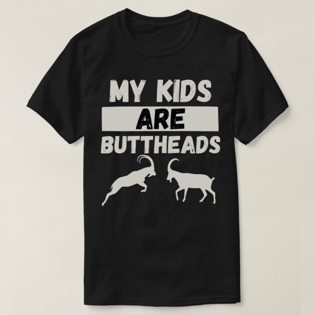 Camiseta Mis hijos son cabras divertidas, mamá cabra y aman (Diseño del anverso)