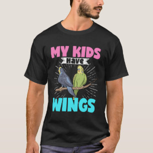 Camiseta Mis Hijos Tienen Alas Budgie Mom Dad Parakeet Bird