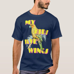 Camiseta Mis Hijos Tienen Alas De Cockatiel Mamá Papá