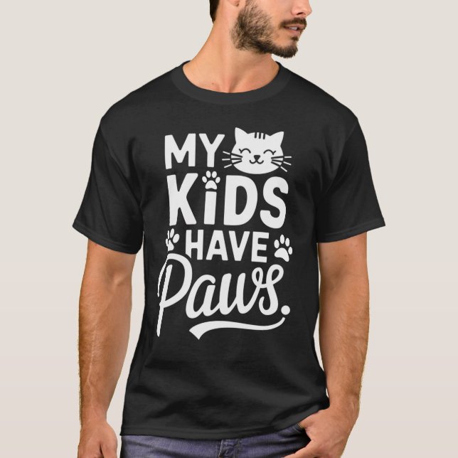 Camiseta Mis Hijos Tienen Papas, Famoso Gato Mamá Y Papá (Anverso)