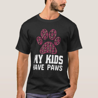 Camiseta Mis hijos tienen patas citando para gato canino
