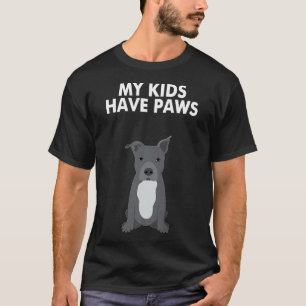 Camiseta Mis Hijos Tienen Paws Cuestos Y Graciosos Perros P