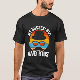 Camiseta Mis Jefes Y Papá Humor Familiar