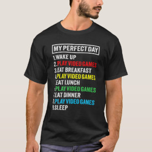 Camiseta Mis juegos de video de día perfecto Divertido Juga