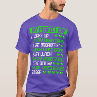Camiseta Mis juegos de video de día perfecto Divertidos jue