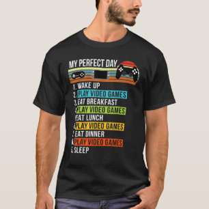 Camiseta Mis juegos de video de día perfecto Guay Gamer Ret