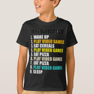 Camiseta Mis juegos de video perfecto para jugar el día com