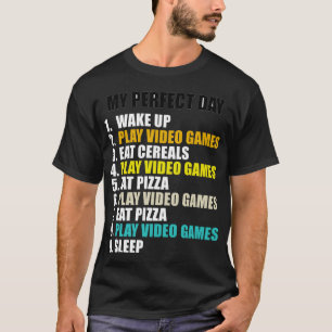 Camiseta Mis juegos de video perfecto para jugar el día com