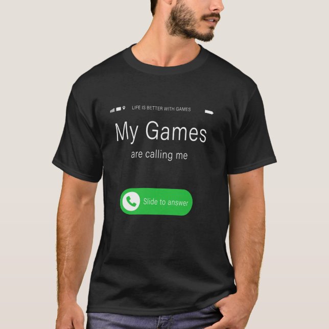 Camiseta Mis juegos me llaman divertidos niños adultos Game (Anverso)