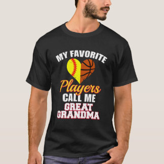 Camiseta Mis jugadores favoritos de baloncesto en el sótano