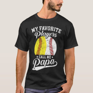 Camiseta Mis jugadores favoritos de béisbol sóftbol me llam
