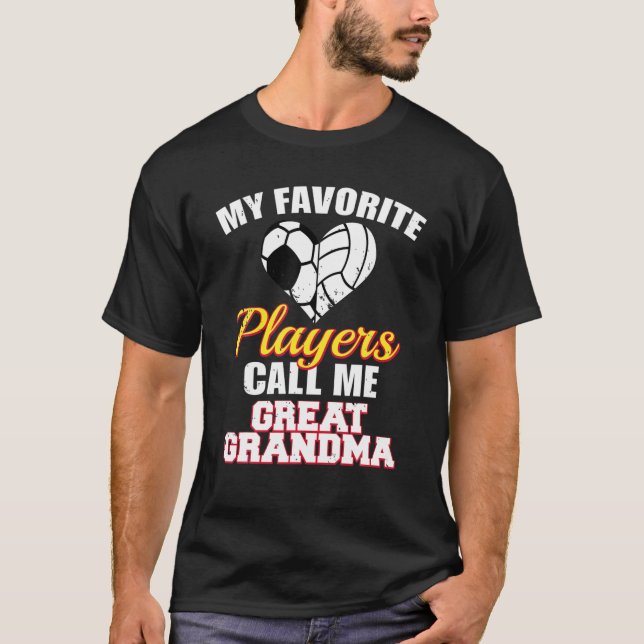 Camiseta Mis jugadores favoritos de voleibol de fútbol me l (Anverso)