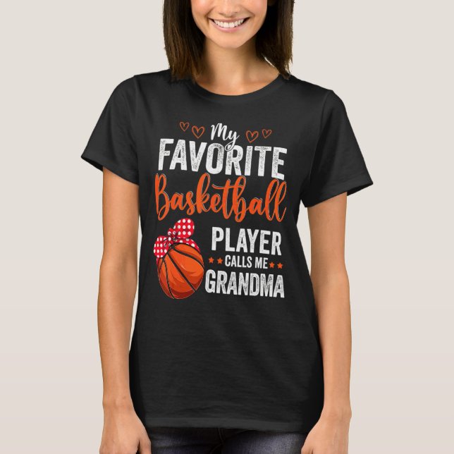 Camiseta Mis jugadores favoritos me llaman Abuela Basketbal (Anverso)