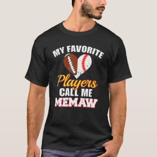 Camiseta Mis jugadores favoritos me llaman Basebal de Fútbo