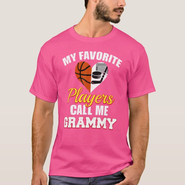 Camiseta Mis jugadores favoritos me llaman Grammy Basketbal (Anverso)
