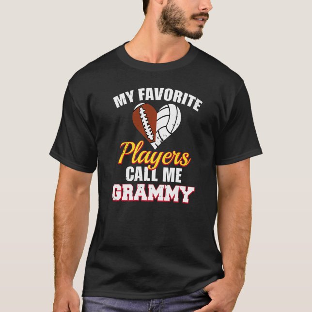 Camiseta Mis jugadores favoritos me llaman Grammy Football  (Anverso)