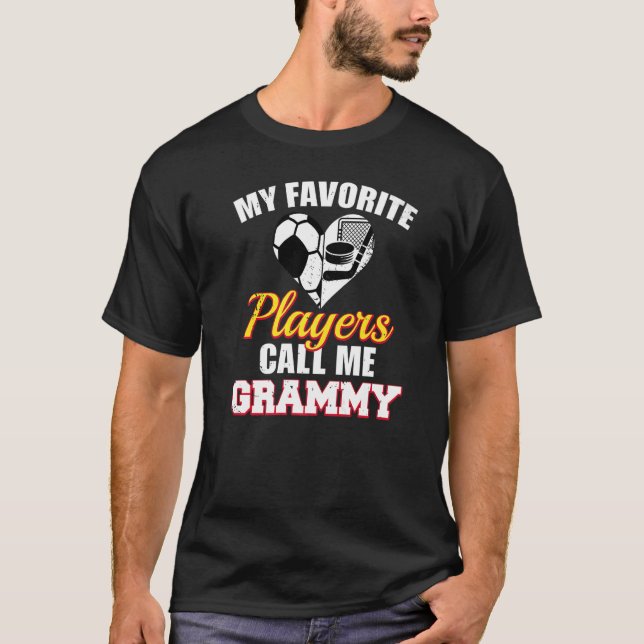 Camiseta Mis jugadores favoritos me llaman Grammy Soccer Ho (Anverso)