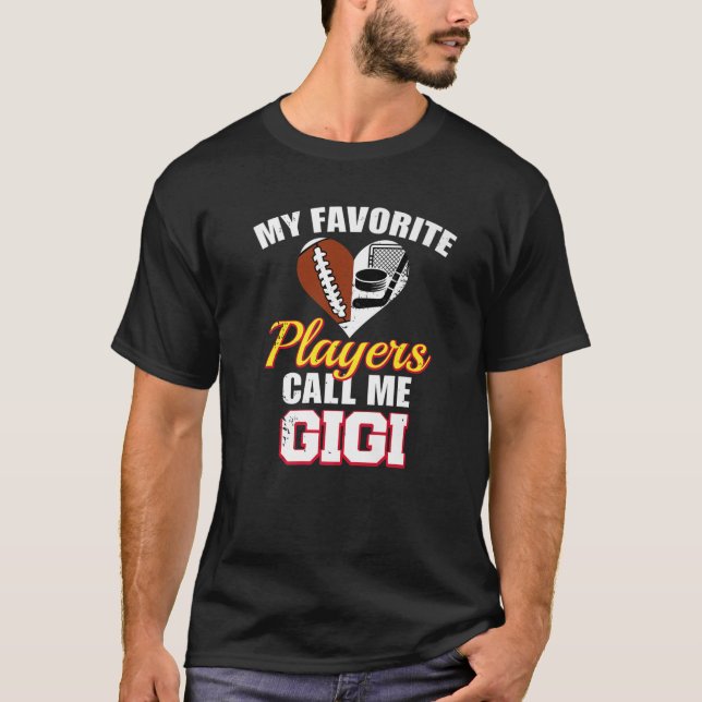 Camiseta Mis jugadores favoritos me llaman hockey de fútbol (Anverso)