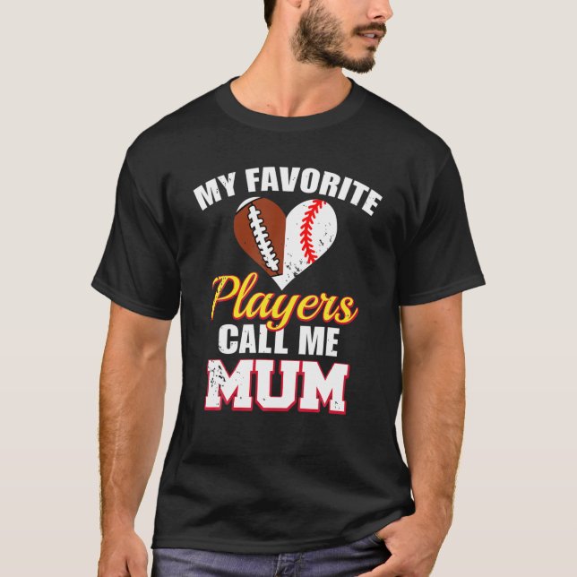 Camiseta Mis jugadores favoritos me llaman Mamá Rugby Footb (Anverso)