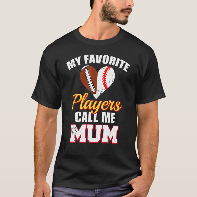 Camiseta Mis jugadores favoritos me llaman Mamá Rugby Footb (Anverso)