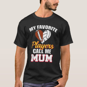 Camiseta Mis jugadores favoritos me llaman Mamá Vol de rugb