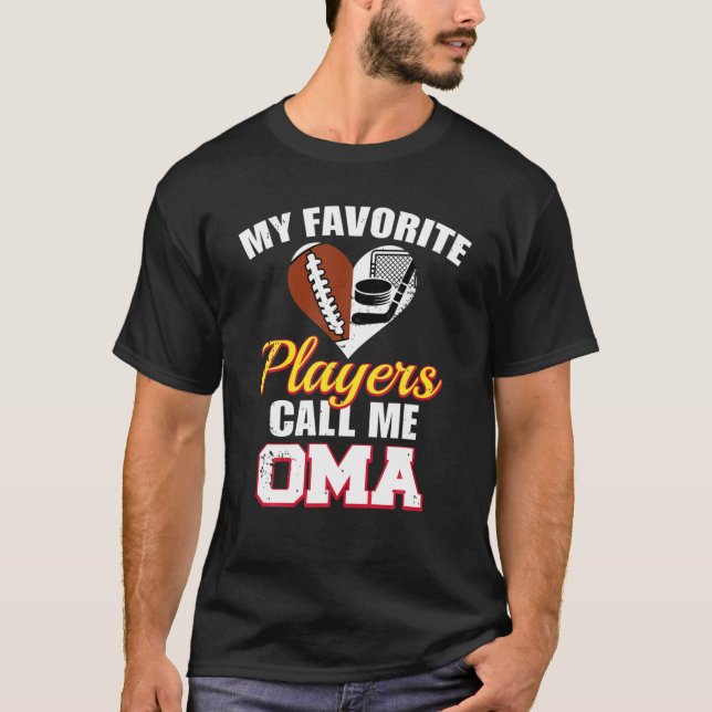 Camiseta Mis Jugadores Favoritos Me Llaman Om De Hockey Sob (Anverso)