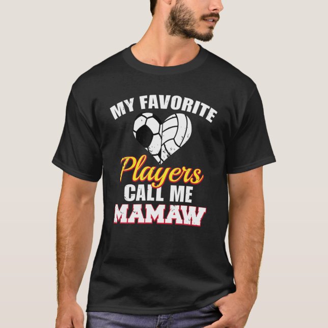 Camiseta Mis jugadores favoritos me llaman Voleibol de Fútb (Anverso)