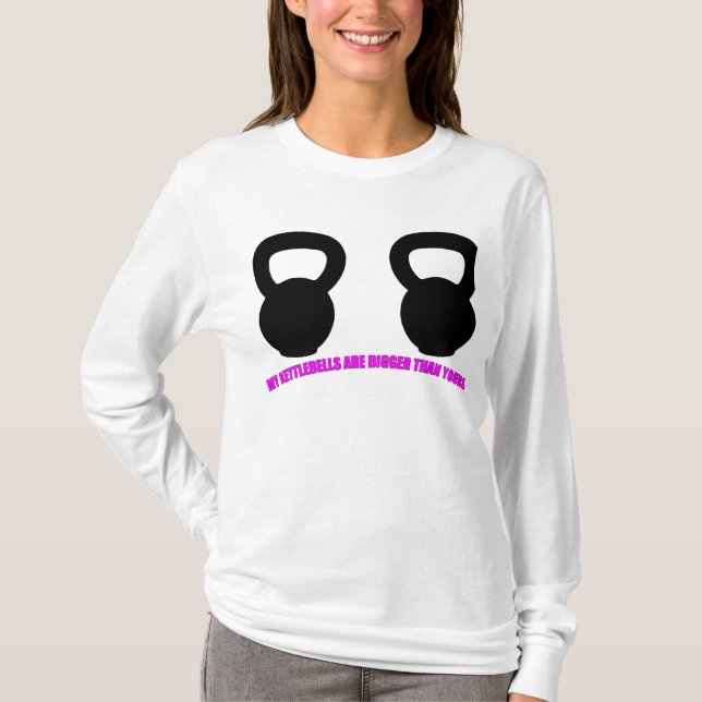 Camiseta "Mis kettlebells son más grandes que los suyos" (Anverso)