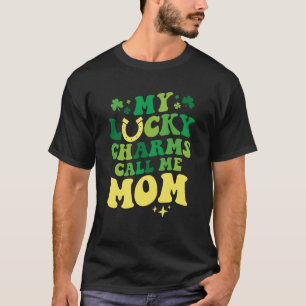 Camiseta Mis Lucky Charms Me Llaman Mamá Groovy Día de San