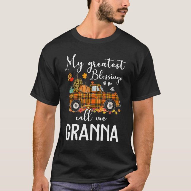 Camiseta Mis mayores bendiciones me llaman Granna Otoño (Anverso)