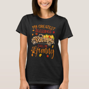 Camiseta Mis mayores bendiciones me llaman Granny Pumpkin L