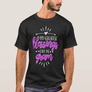 Camiseta Mis mayores bendiciones me llaman Memaw Gram