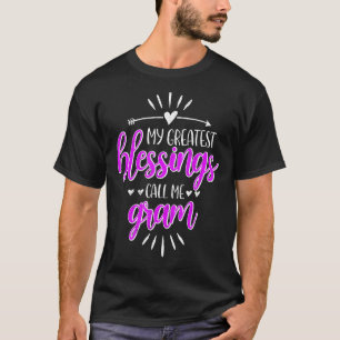 Camiseta Mis mayores bendiciones me llaman Memaw Gram