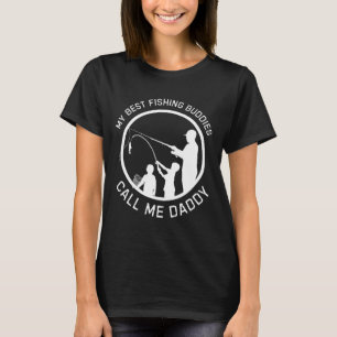 Camiseta Mis Mejores Amigos de Pesca Me Llaman Papá Día del