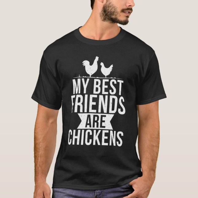 Camiseta Mis mejores amigos son pollos (Anverso)